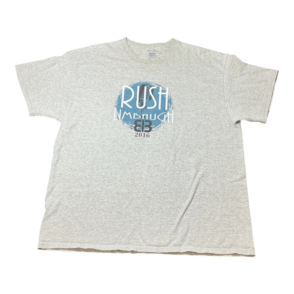 Rush Limbaugh 2016 EIB Radio Show Graphic T-Shirt Gray Mens XL
